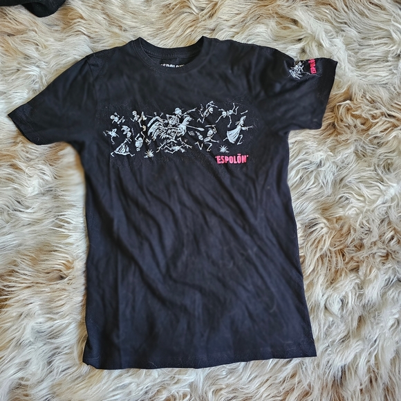 Espolon Black Fitted Graphic T-Shirt - Picture 1 of 3